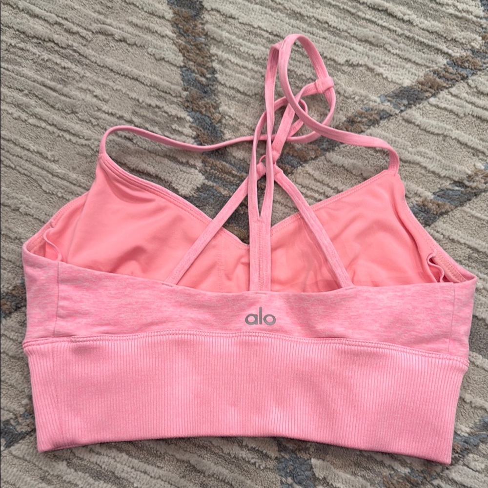 Alo Pink Strappy Sports Bra